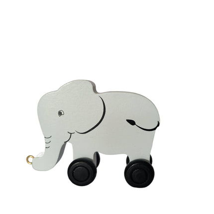 Coloured Wooden Elephant (Back) - Kids' Name Train Toy