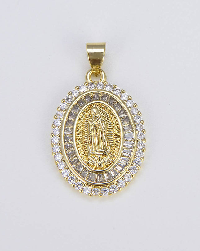 Blessed Virgin Mary 18K Gold Charm, CP1550