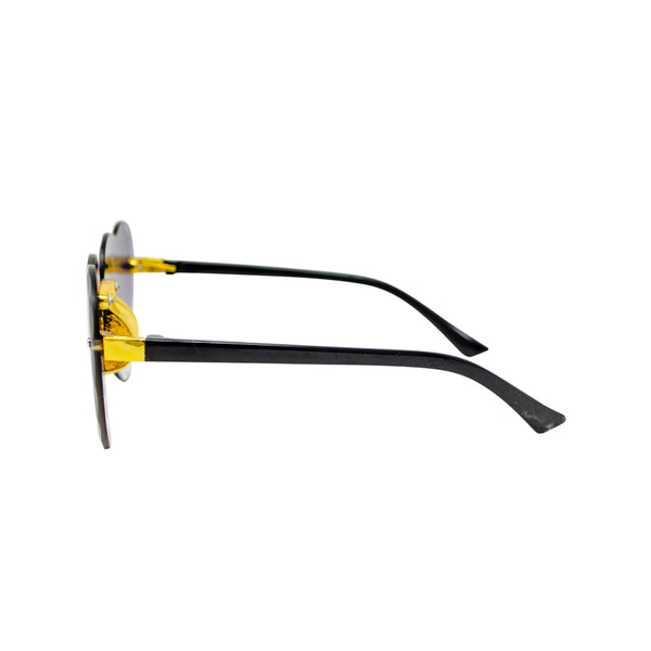 Frameless Heart Sunglasses: Plum