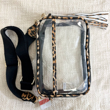 Personalized Game Day Clear Crossbody Bag