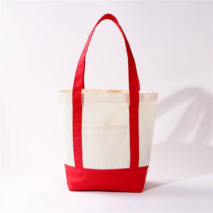 Personalized Medium Cotton Canvas Shoulder Tote Bag | 40P612