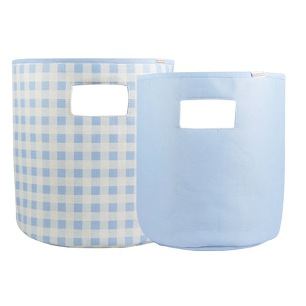 The Beaufort Bonnet Company Buckhead Blue Gingham Storage-2Sizes 2 Styles