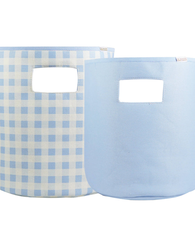 The Beaufort Bonnet Company Buckhead Blue Gingham Storage-2Sizes 2 Styles