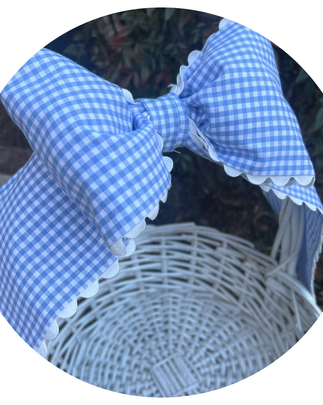 Custom Gingham Bow with Trim