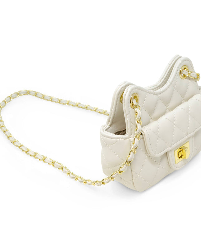 Girls Tiny Quilted Treasure Purse