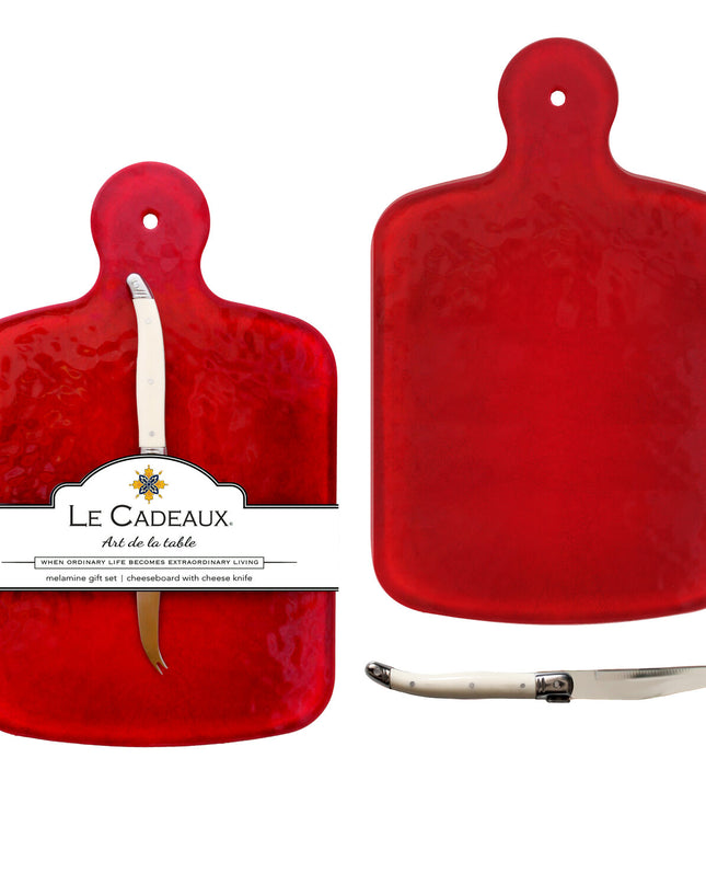 Melamine cheeseboard gift set — shown with cheese and accompaniments