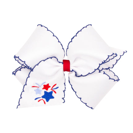 Fourth of July Embroidered Bow - King