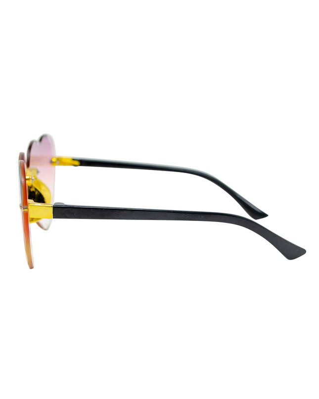 Frameless Heart Sunglasses: Lilac
