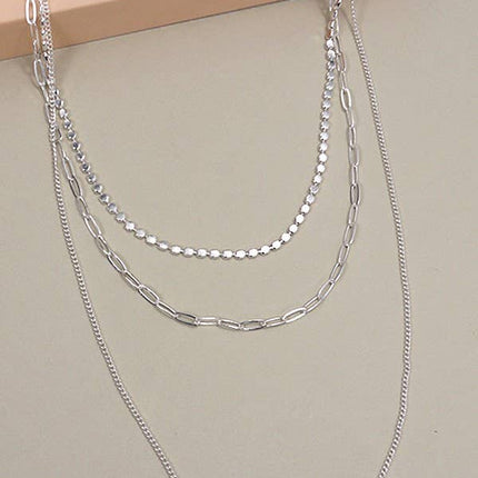 UNIQUE CHAIN MULTI LAYER NECKLACE | 25N470