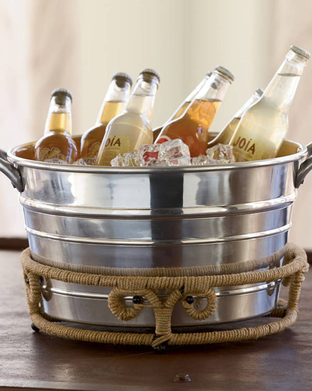 Personalized Sleek Aluminum Beverage Tub with Handles