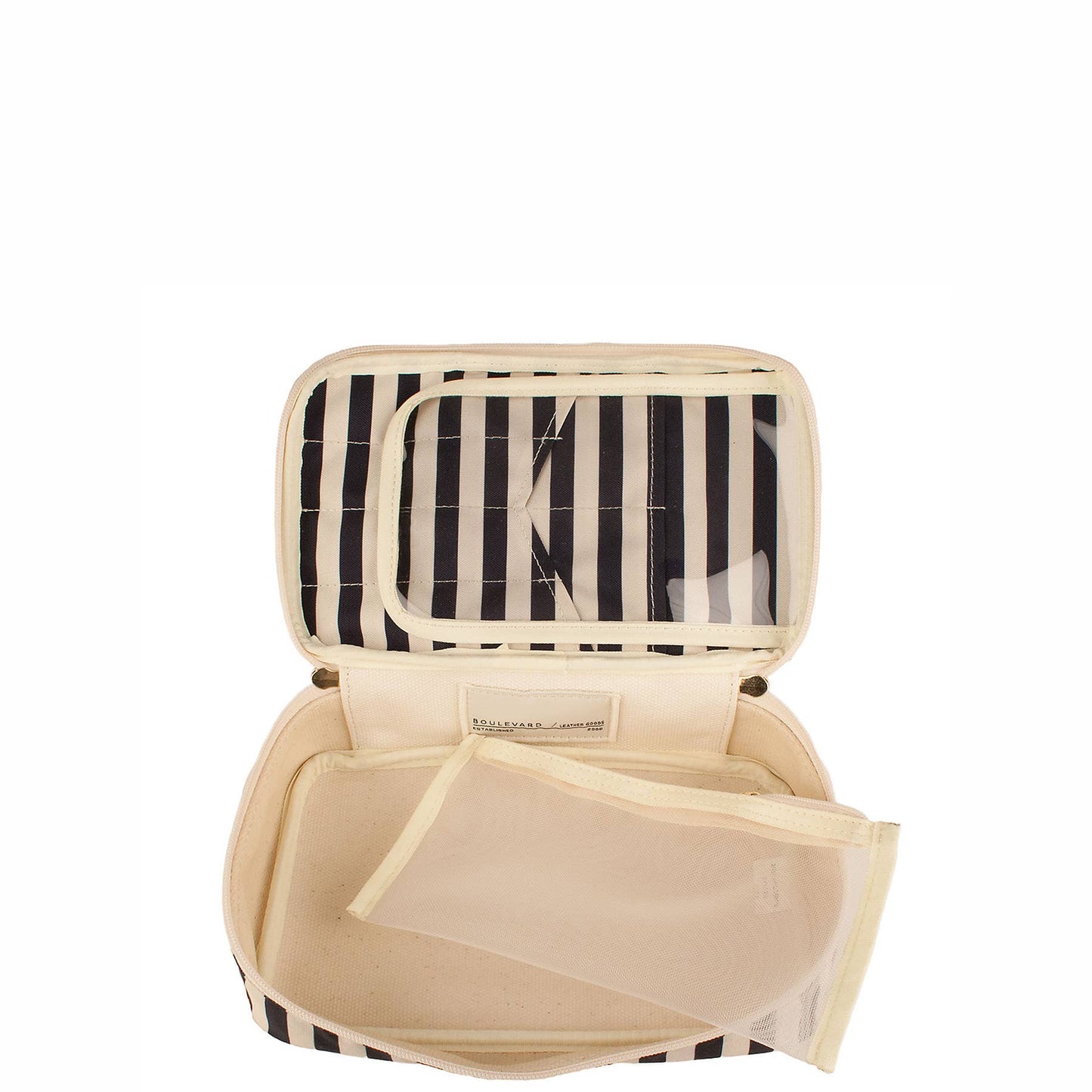 "Megan" Nylon and Leather Makeup Case (Personalizable)