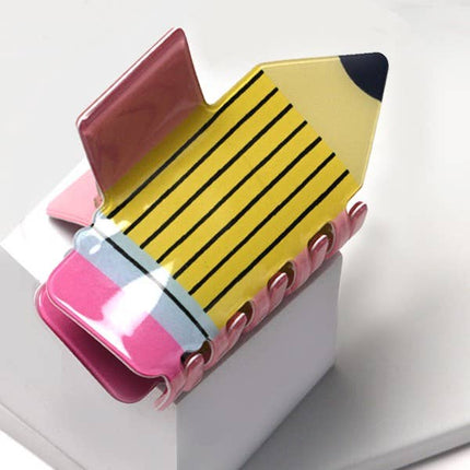 Jumbo Fun School Pencil Hair Claw Clips