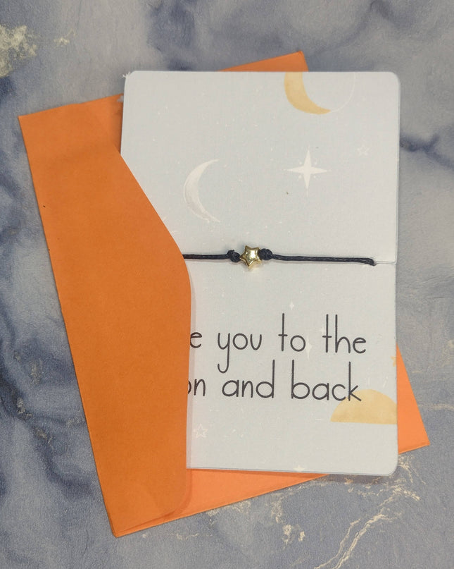 Love you To The Moon and Back Wish Bracelet