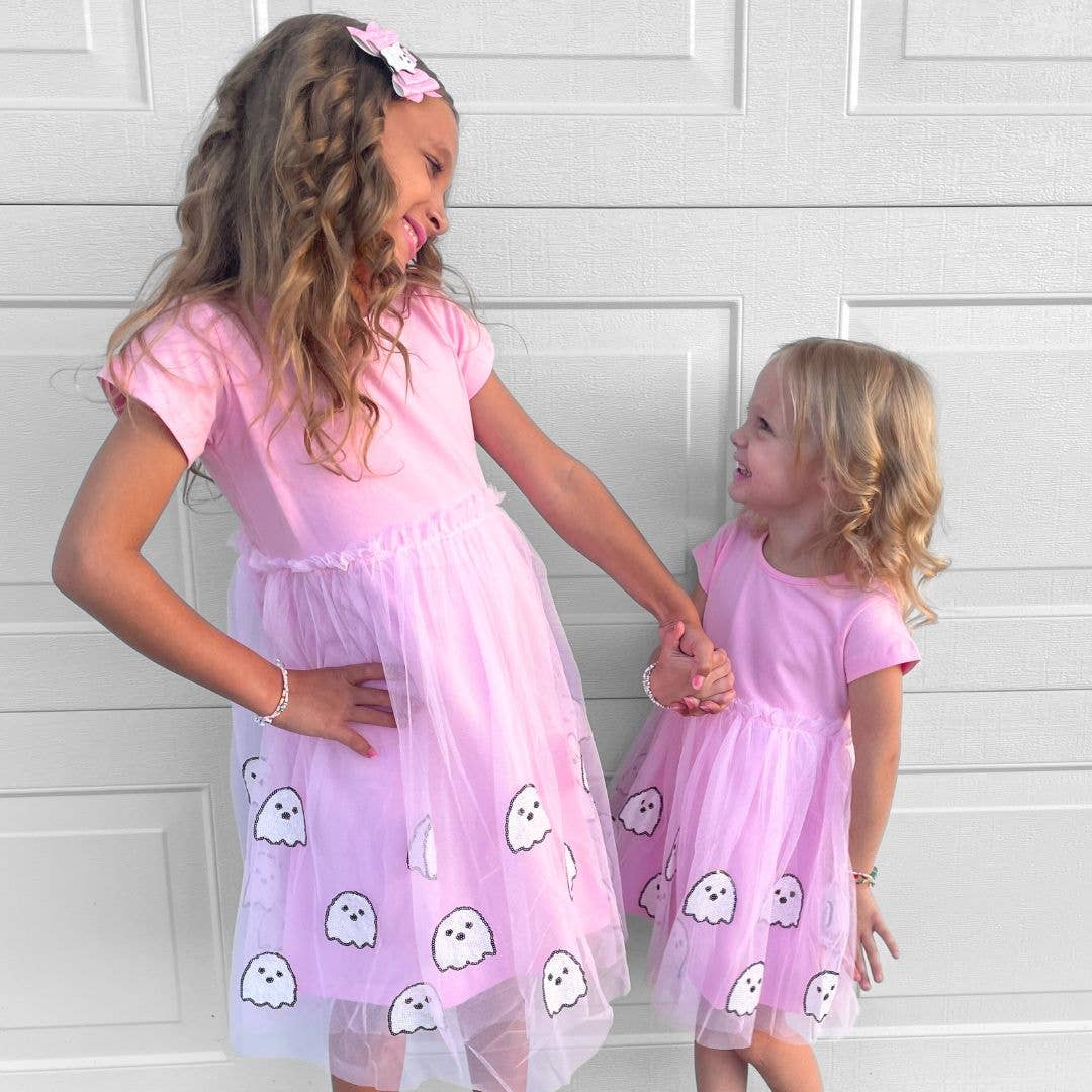 Girly Ghost Halloween Bow Clip