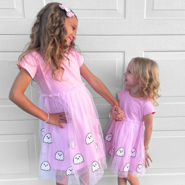 Girly Ghost Halloween Bow Clip