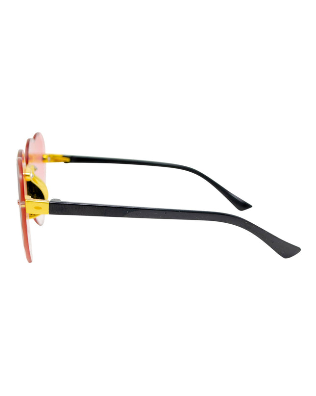 Frameless Heart Sunglasses: Lilac