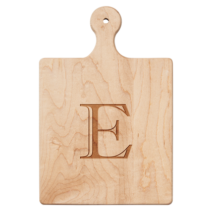 Artisan Maple Paddle Board | Single Letter Monogram | 9"x6"
