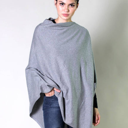Women's Organic Poncho Sweater Knit Pulloever