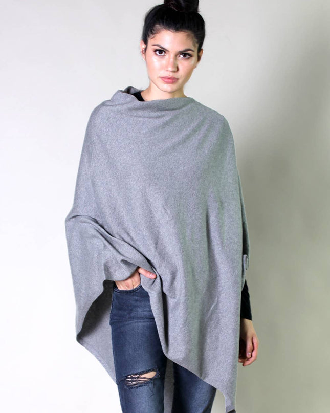 Women's Organic Poncho Sweater Knit Pulloever