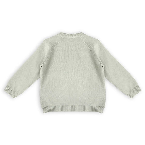 Flower & Heart Baby Sweater Cardigan & Pants Set