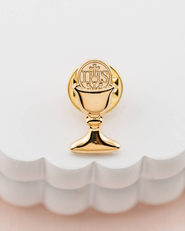 Boys First Communion Gift Chalice Tie Pin - Gold