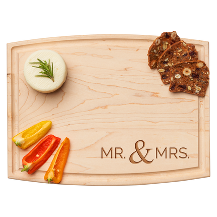 Arched Artisan Maple Board | Mr & Mrs