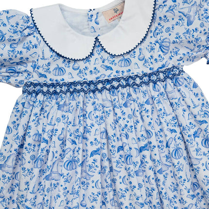 Halloween Toile Smocked Dress