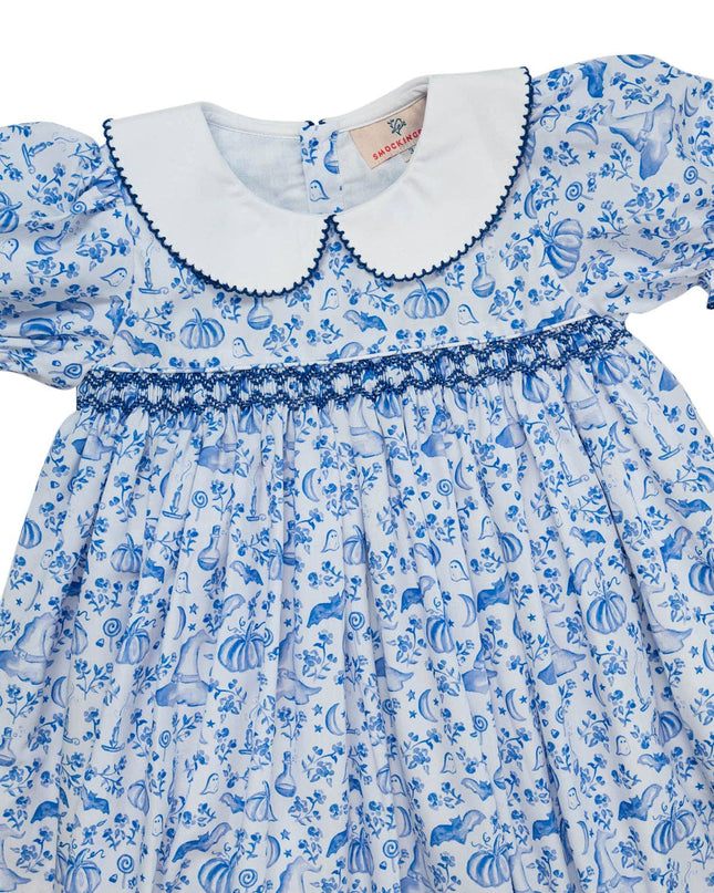 Halloween Toile Smocked Dress