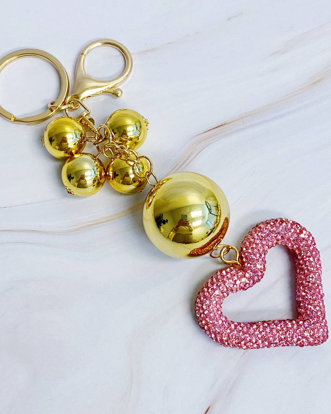 It Girl Glam Heart Bauble Key Chain