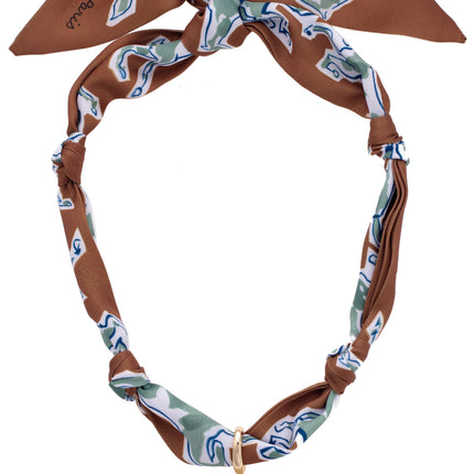 Winnie Pave Heart Scarf Necklace