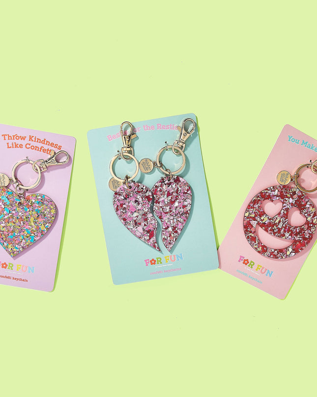 2-Piece Keychain Set - Heart Halves