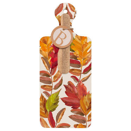 Falling Leaves Ceramic CUTErie Cheese Board Fall Autumn