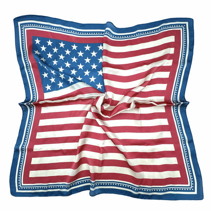 USA Flag Print Square Scarf