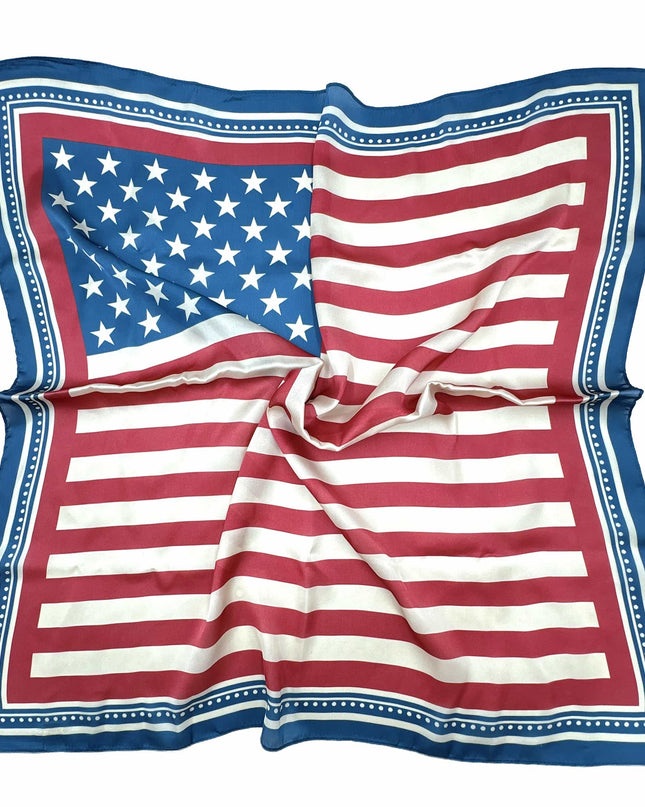 USA Flag Print Square Scarf