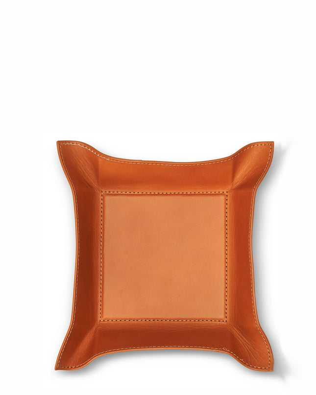 "Perry" Leather Valet Tray (Personalizable)
