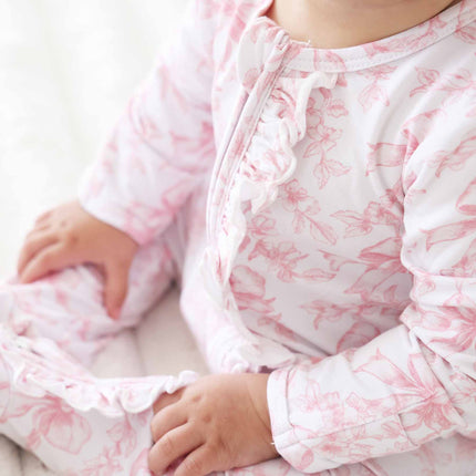 Fancy Frills Ruffle Zipper Footie