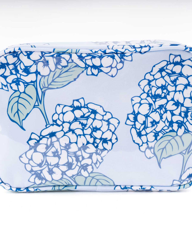 Hydrangea Stem Clear Coated Rectangular Cosmetic Case
