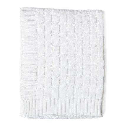Personalized Cable Knit Baby Blanket