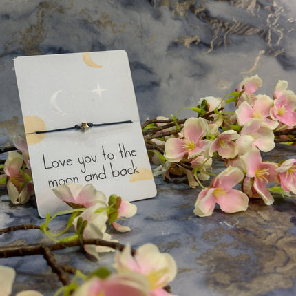 Love you To The Moon and Back Wish Bracelet