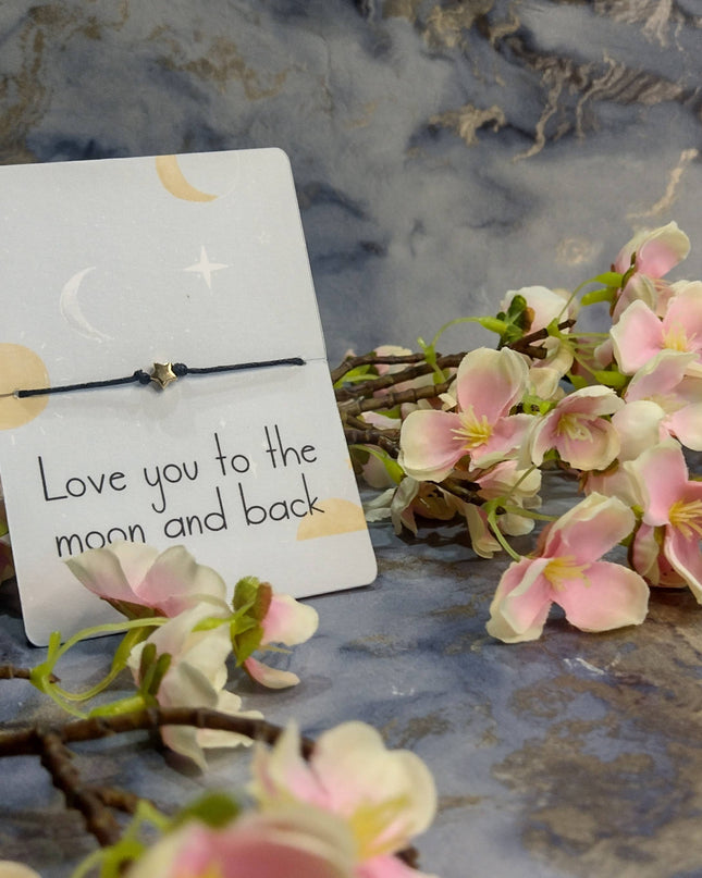 Love you To The Moon and Back Wish Bracelet