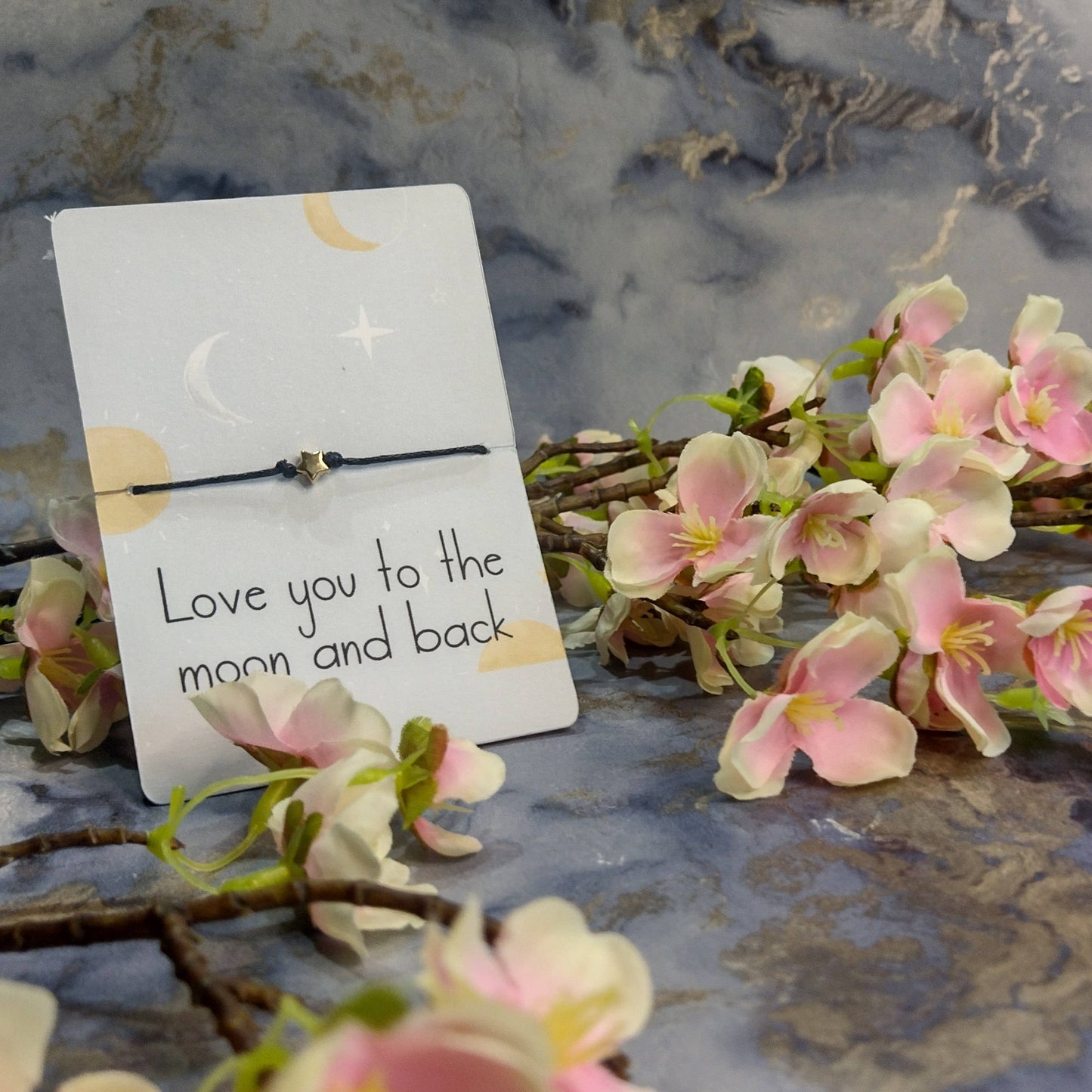 Love you To The Moon and Back Wish Bracelet