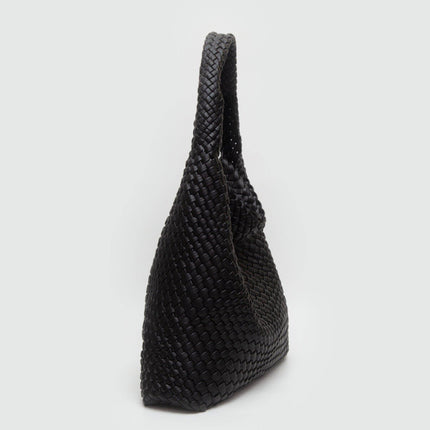 Tiara Woven Hobo Tote Bag With Pouch