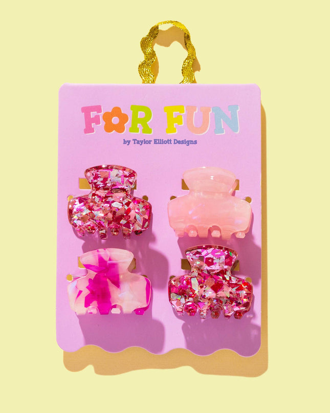 Claw Hair Clip Set - 4 Pc Set