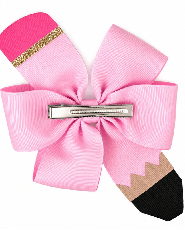 Pencil Back-to-School Hair Bow