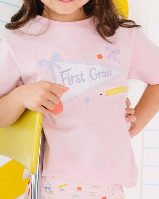 First Grade Pennant Short Sleeve T-Shirt - Back To School