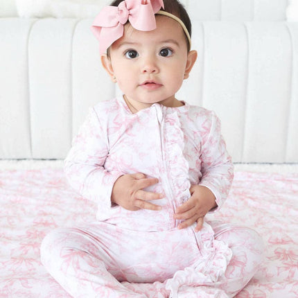 Fancy Frills Ruffle Zipper Footie