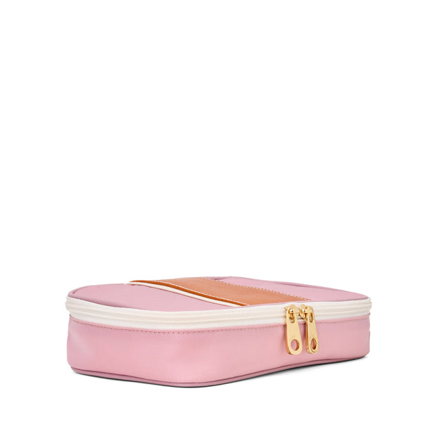 "Megan" Nylon and Leather Makeup Case (Personalizable)
