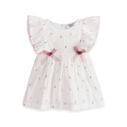 Sylvie Flower Baby Dress + Bloomer (Organic)