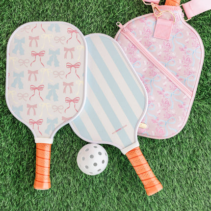 Watercolor Floral Bow Pickleball Paddle Bag & Cover