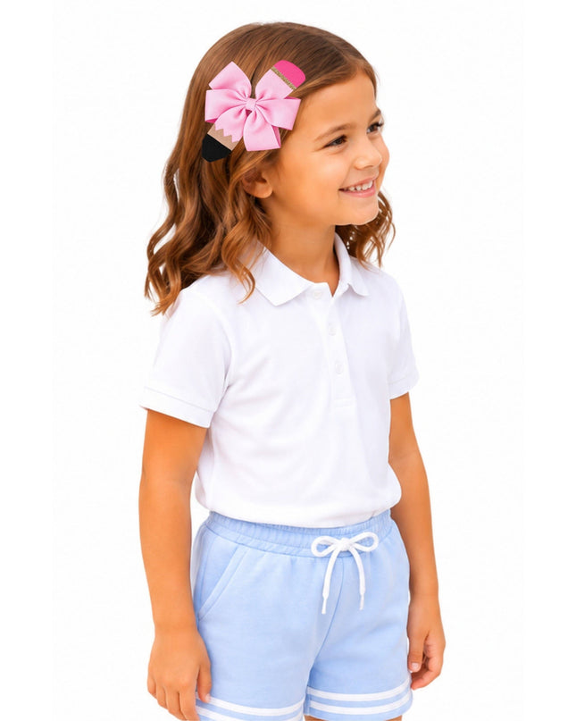 Pencil Back-to-School Hair Bow